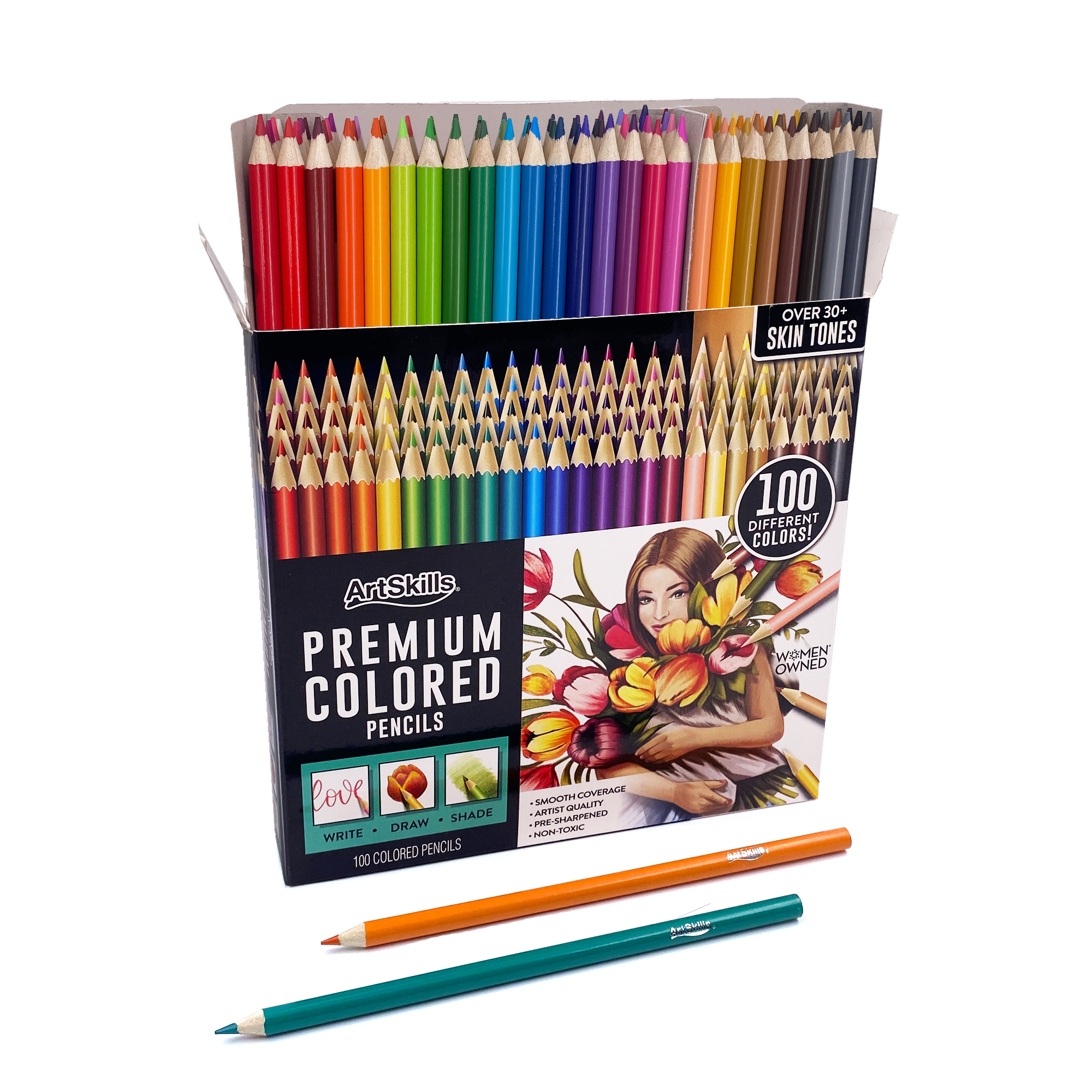 Artskills Premium Artists Colored Pencils Set, 100 Count